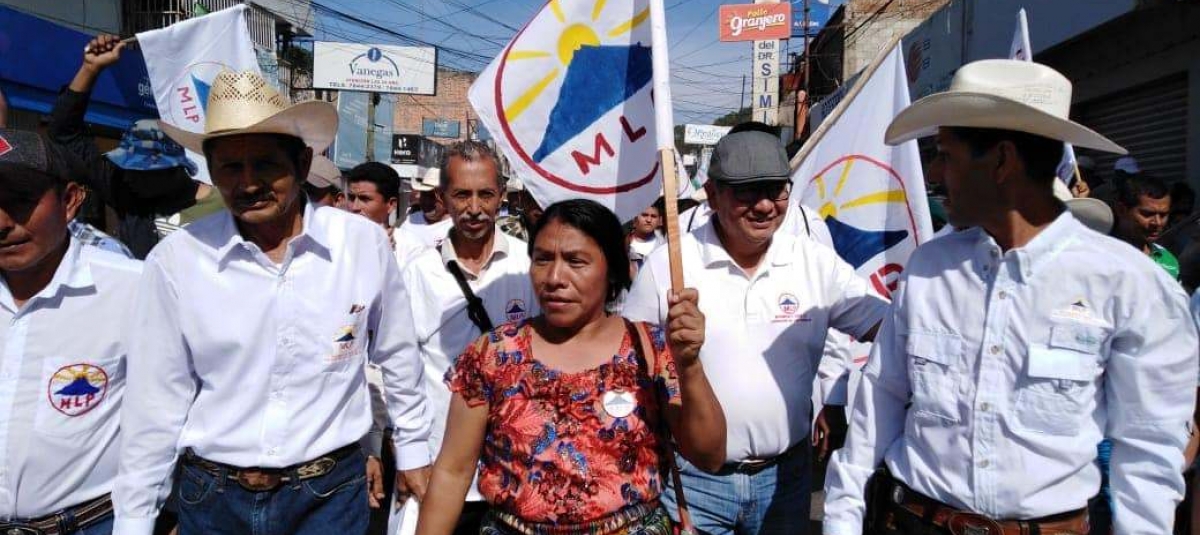 Foto: Urfolkskvinnen Thelma Cabrera, representant fra de sosiale bevegelsene og presidentkandidat for MLP-partiet (foto fra Thelma Cabreras hjemmeside)