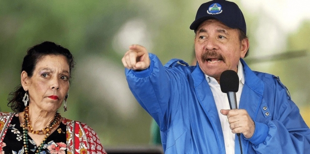 Foto: Daniel Ortega og Rosario Murillo, president og visepresident i Nicaragua, ektepar.